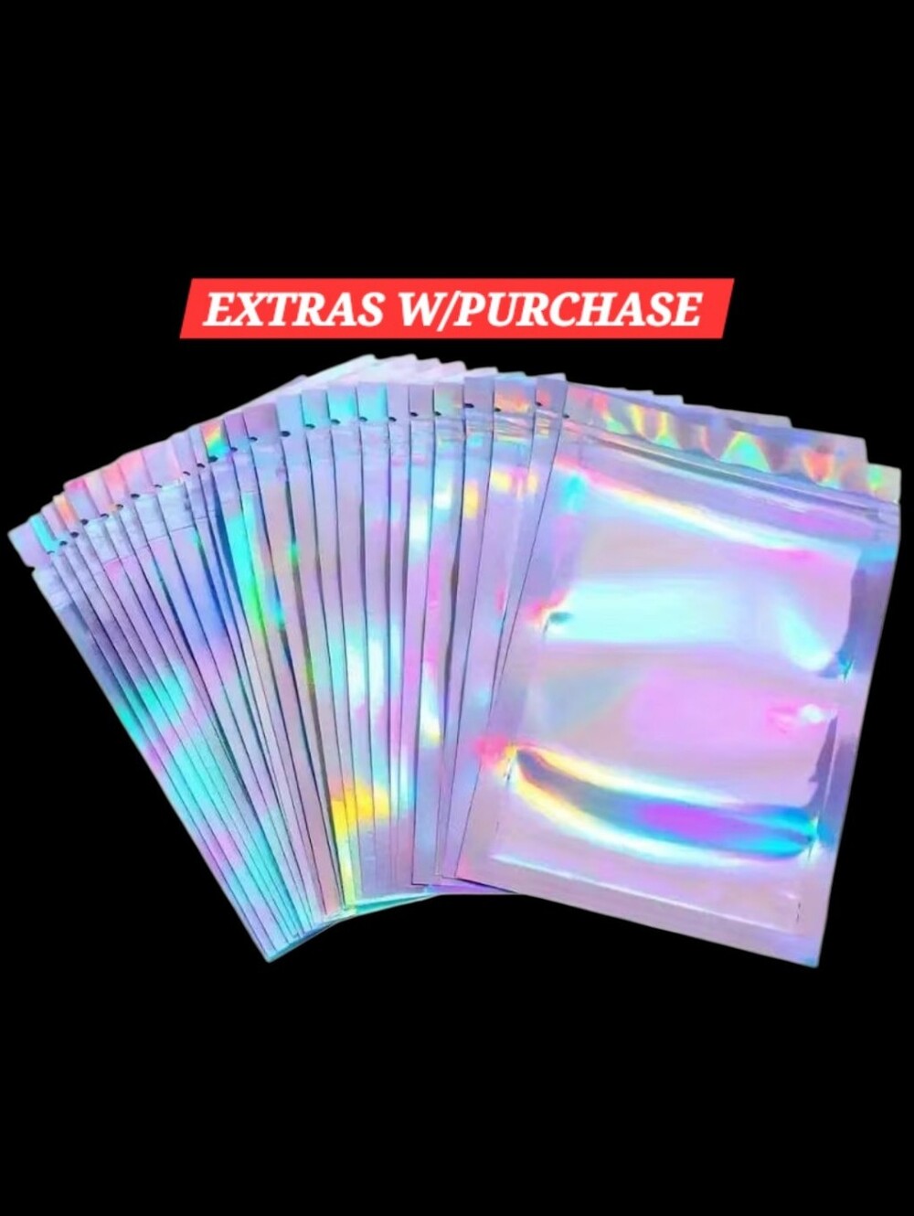20ct. Holographic Ziplock Jewelry Pouches -Iridescent 2.8"x4" ✨️PRICE FIRM✨️